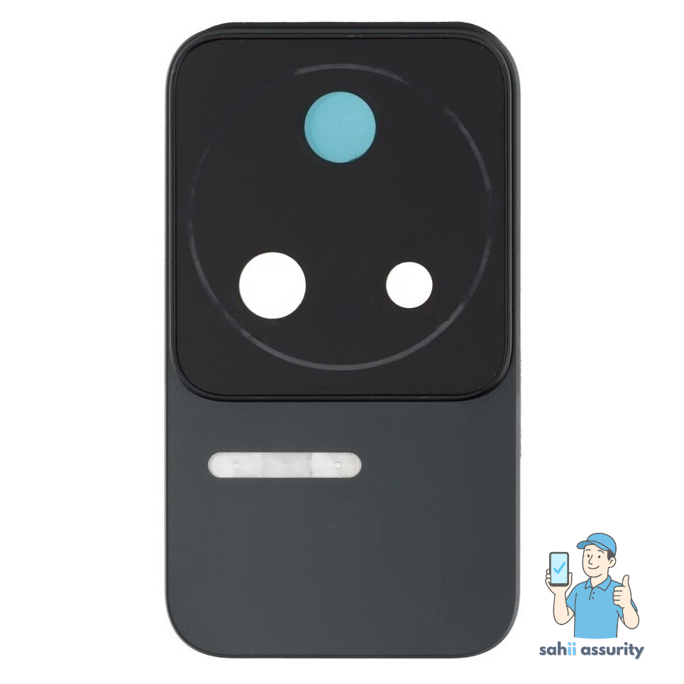 Camera Lens Glass with Frame for Xiaomi Poco F4 5G Black thumbnail